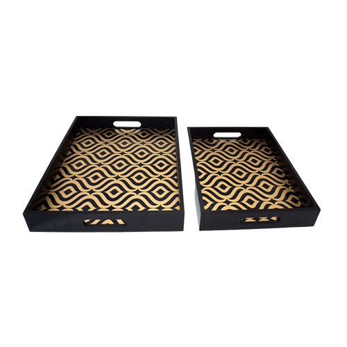 Serving Tray - Rectangle Bamboo Black
