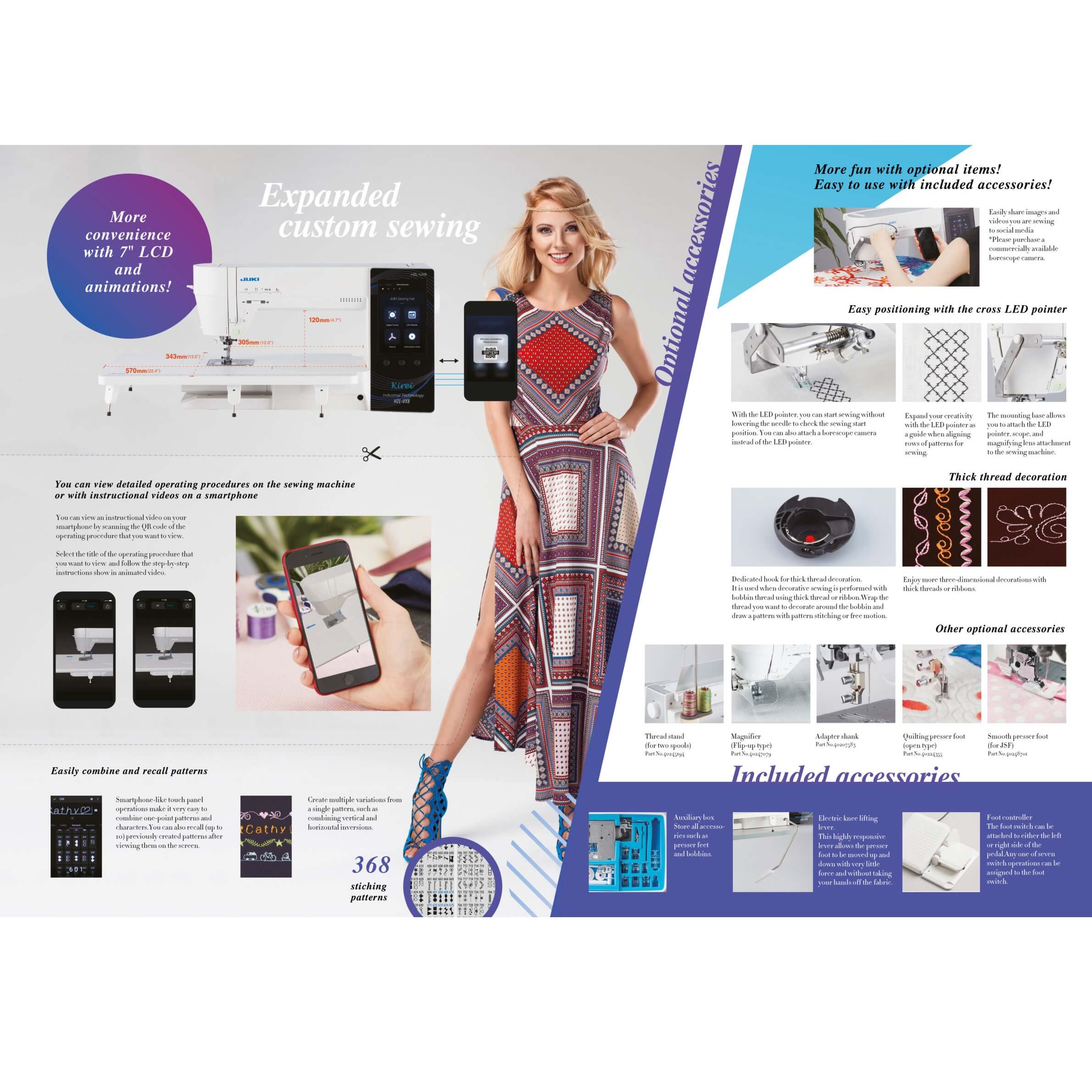 Juki Domestic - HZL-UX8 Sewing Machine – Ahmeds Textiles
