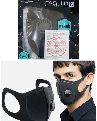 Face Mask - Re-usable Sponge Mask with Ventilator