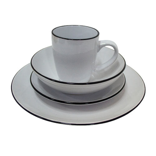 Dinner Sets  - 16pc - Trim Marble Look