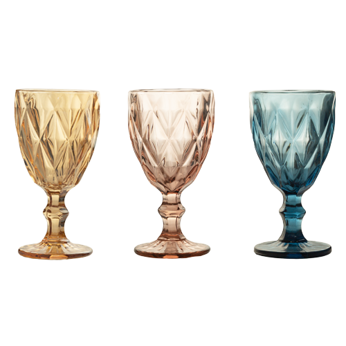 Stemware - Thick Crystal Colours - 6&