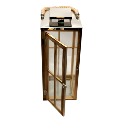 Wooden Lantern - 1pc