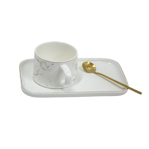 Crockery - Xquisite Cup & Rectangular Saucer Set