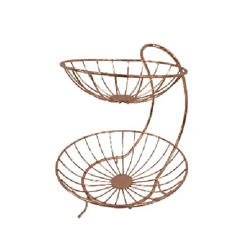 Fruit Basket - 2 Tier Copper
