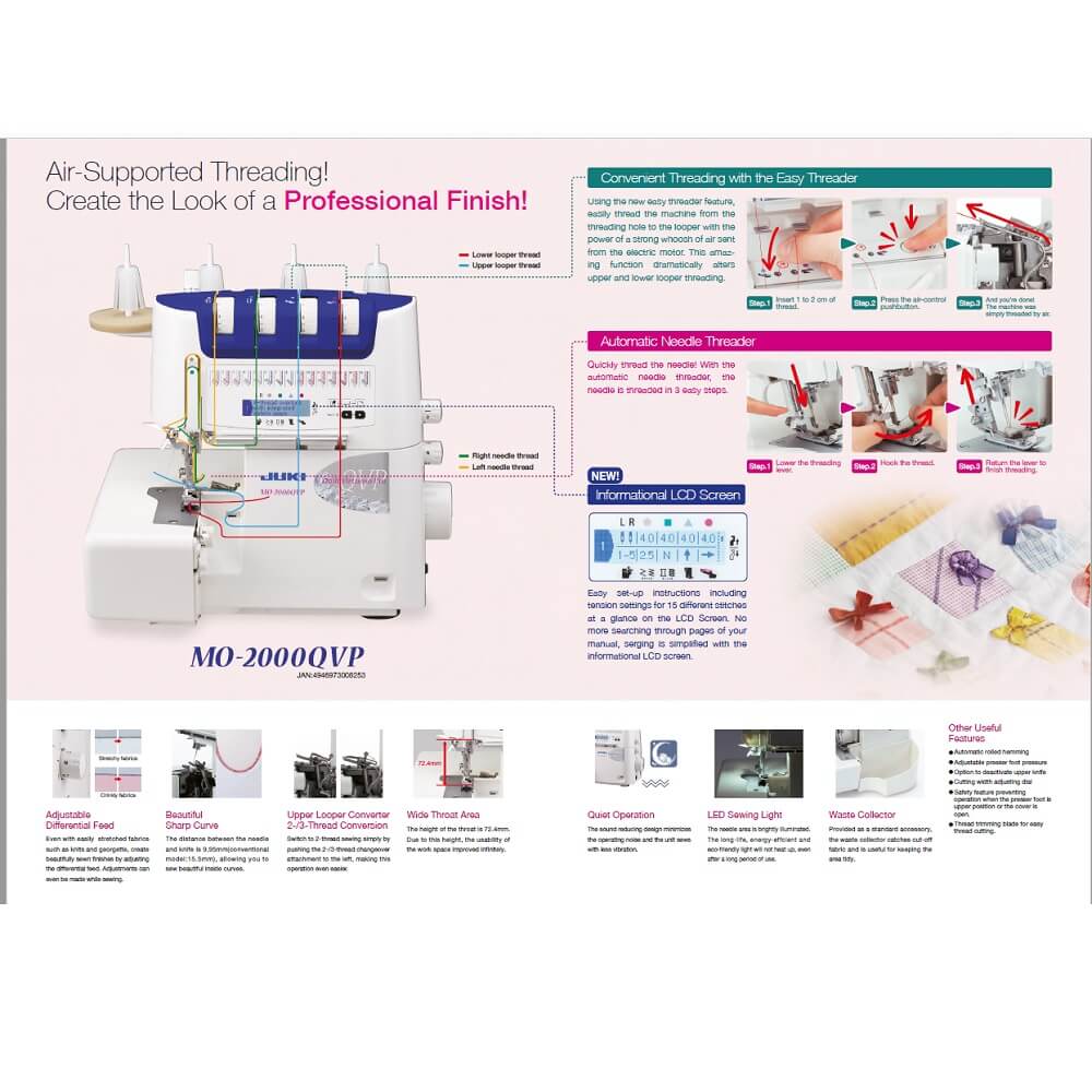 Juki Domestic - MO-2000QVP Air Thread Overlocker