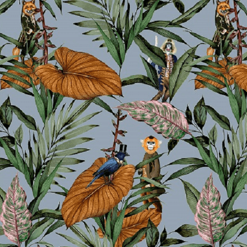 Curtain Fabric - Monkey watch