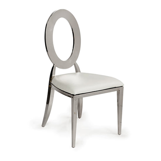 Steel Frame Oval Back Chair